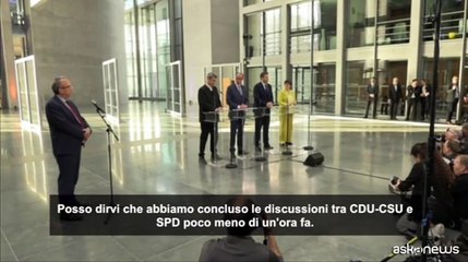 Germania, raggiunto accordo di principio per formare un governo