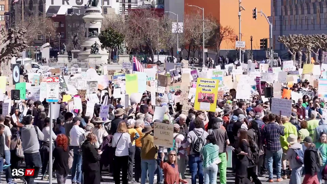 Protesters in California condemn Trump's science cuts as 'gut wrenching'