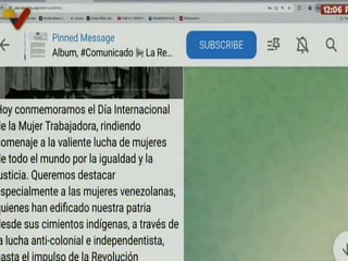 Canciller Yván Gil envía mensaje a las mujeres del mundo en conmemoración de su día