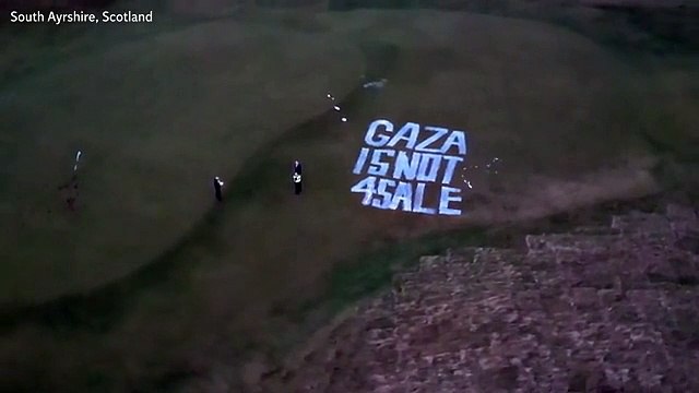 Donald Trump’s Scottish golf course Turnberry vandalised by pro-Palestine activists