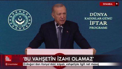 Cumhurbaşkanı Erdoğan'dan Konya'daki köpek vahşetiyle ilgili net mesaj