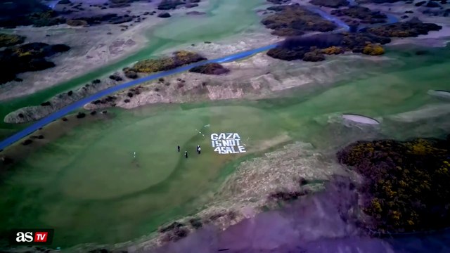Trump's Scottish golf resort vandalised with pro-Palestine graffiti