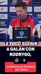 La defensa de Simeone a Javi Galán: “Sufrir con Rodrygo no es la excepción”