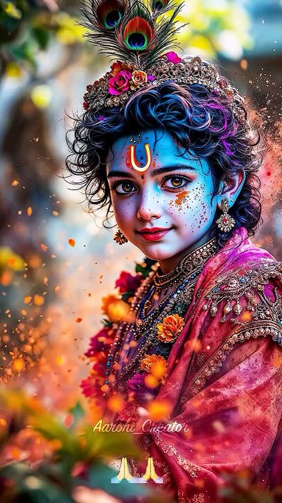 रंगों में रची बसी राधा-कृष्ण की होली  ..  जब ब्रज की...्रेम झलकता है, जहां राधा का समर्पण और कृष्ण की श