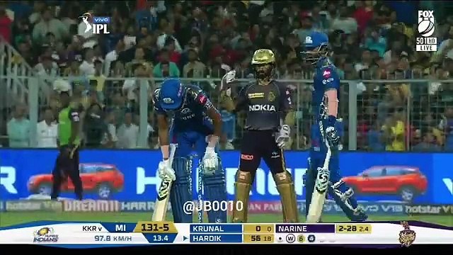 Hardik Pandya 91(34) vs Kolkata Knight Riders 2019 Ball-by-Ball Highlights Fox 720p50Fps. #cricket