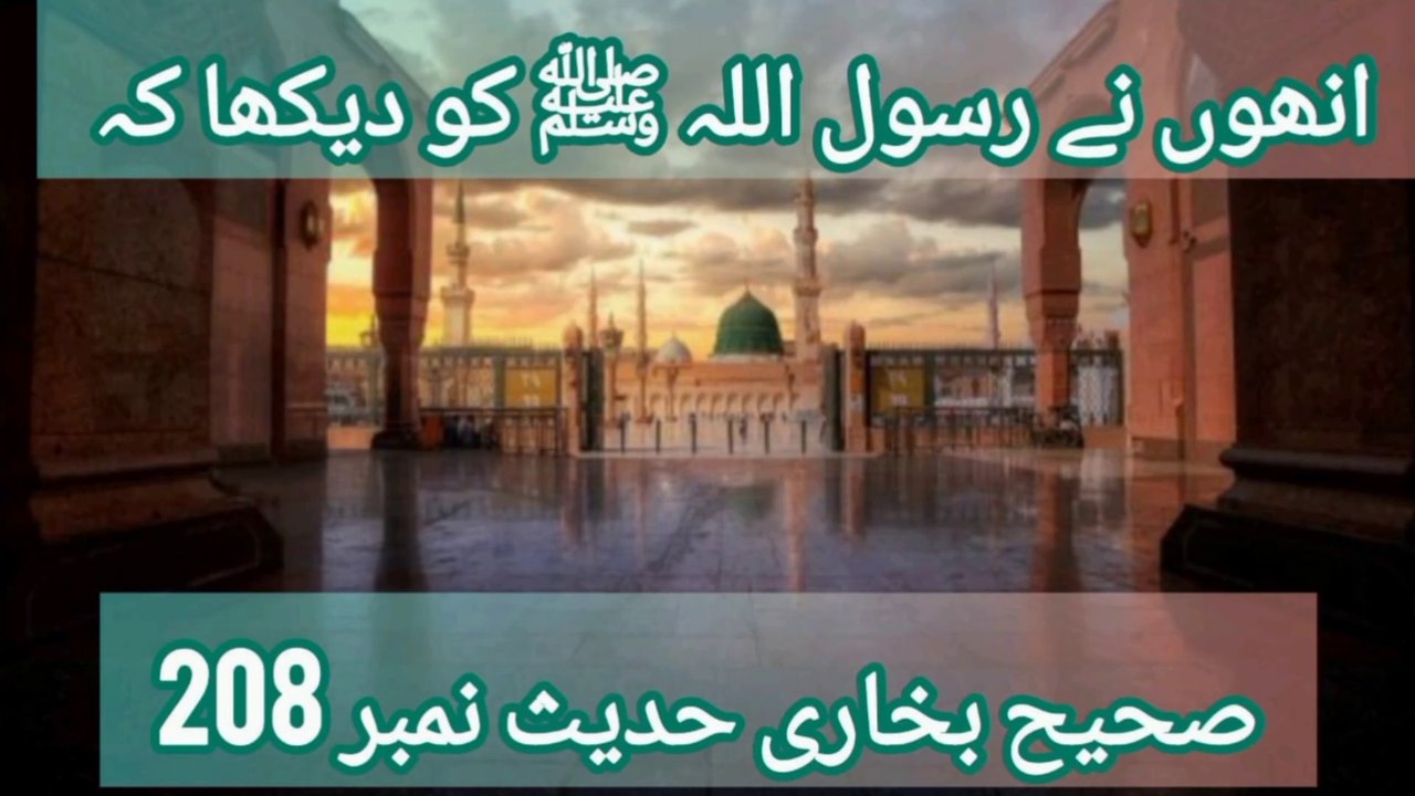 Sahih Bukhari Hadees No 208