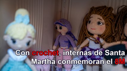 Con trabajo en crochet, internas de Santa Martha conmemoran el 8M