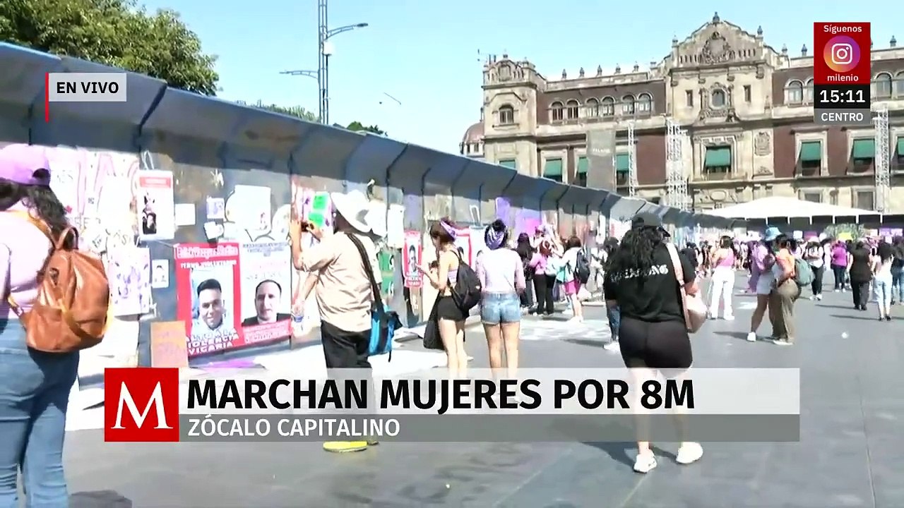 Mujeres transforman la Plancha del Zócalo con mensajes y protestas en el 8M
