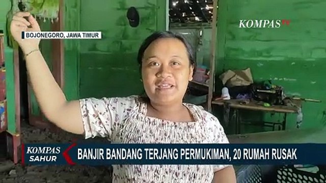 Banjir Bandang Terjang Permukiman di Bojonegoro, 20 Rumah Rusak