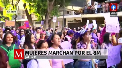 A pesar de intento de ataque con arma, manifestantes en Jalisco siguen adelante con marcha