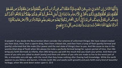 Surah 22 - Al-Hajj_ 🔊 ENGLISH ONLY Recitation with Arabic Subtitles. Night Mode (Dark Background) #islamicstatus #reels #foryou  #viralvideo #viral