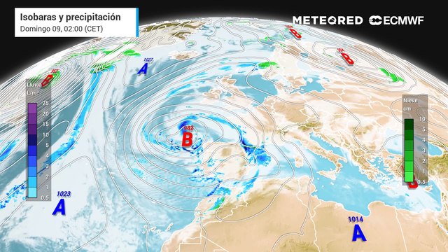 Tren de borrascas para la próxima semana tras Jana