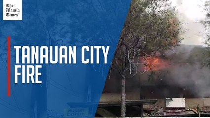 Fire guts Tanauan building