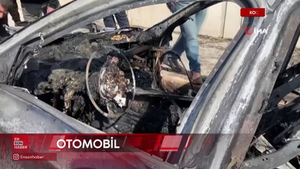 Kocaeli'de park halindeki otomobil küle döndü