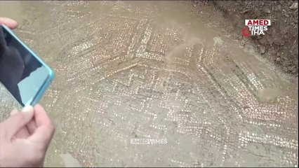 Diyarbakır'da Mezar kazısında Mozaik kalıntısı bulundu