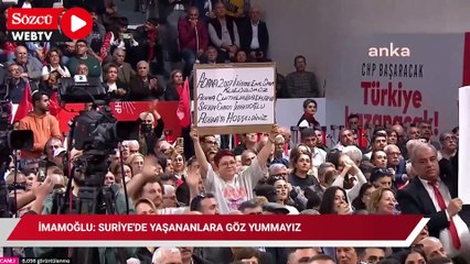 İmamoğlu: Suriye'de yaşananlara göz yummayız