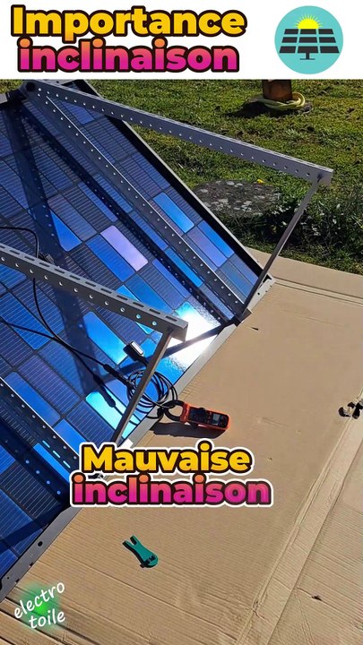 Panneau solaire : L'inclinaison, secret d'une production MAXIMALE ? (Test & mesures à la pince)