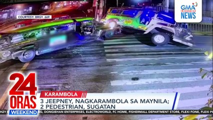 3 jeepney, nagkarambola sa Maynila; 2 pedestrian, sugatan | 24 Oras Weekend