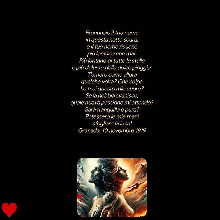 Un’altra lettura bilingue di Daniele Spizzico con Rodolfo Vettor, di “Potessero le mie mani sfogliare la luna” di Federico García Lorca tratta da FEDERICO GARCIA LORCA, Poesie (Roma, Newton Compton 1970).