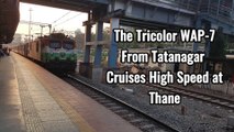 Evening Railspotting at Thane | Tricolor WAP 7 High-Speed Action with CSMT Howrah Duronto Exp