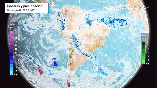 El tiempo en Argentina esta nueva semana: más refuerzo de aire frio en camino, con algunas lluvias y tormentas
