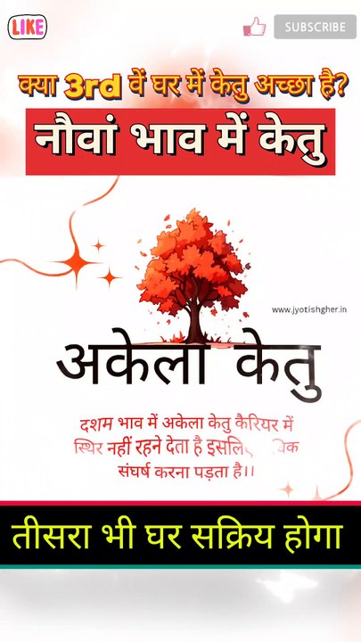 अकेला केतु कुंडली के नौवां भाव में l Ketu in 9th house astrology in horoscope l #jyotishgher #ketu