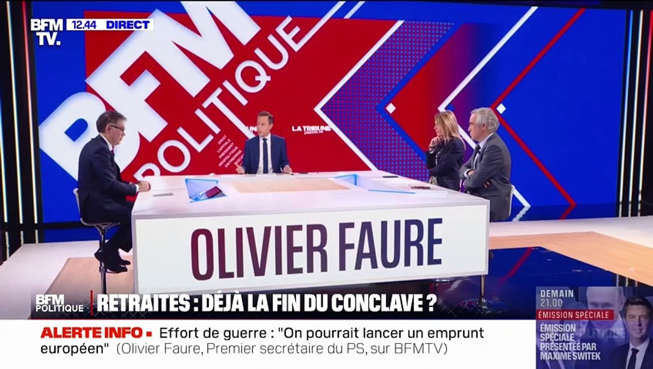 "Bien sûr": Olivier Faure prévient que le PS déposera une notion de censure si le gouvernement profite de la situation internationale pour enterrer le conclave sur les retraites