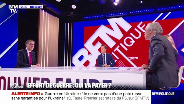 Emprunt européen , confiscation des avoirs , imposition des plus riches ... Les pistes d'Olivier Faure pour financer l'effort de guerre