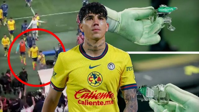 Kevin Álvarez sale con vendaje del Clásico Nacional tras botellazo de la afición de Chivas
