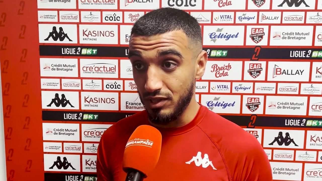 EAG - Clermont (3-1) : Rayan Ghrieb après la victoire face à Clermont
