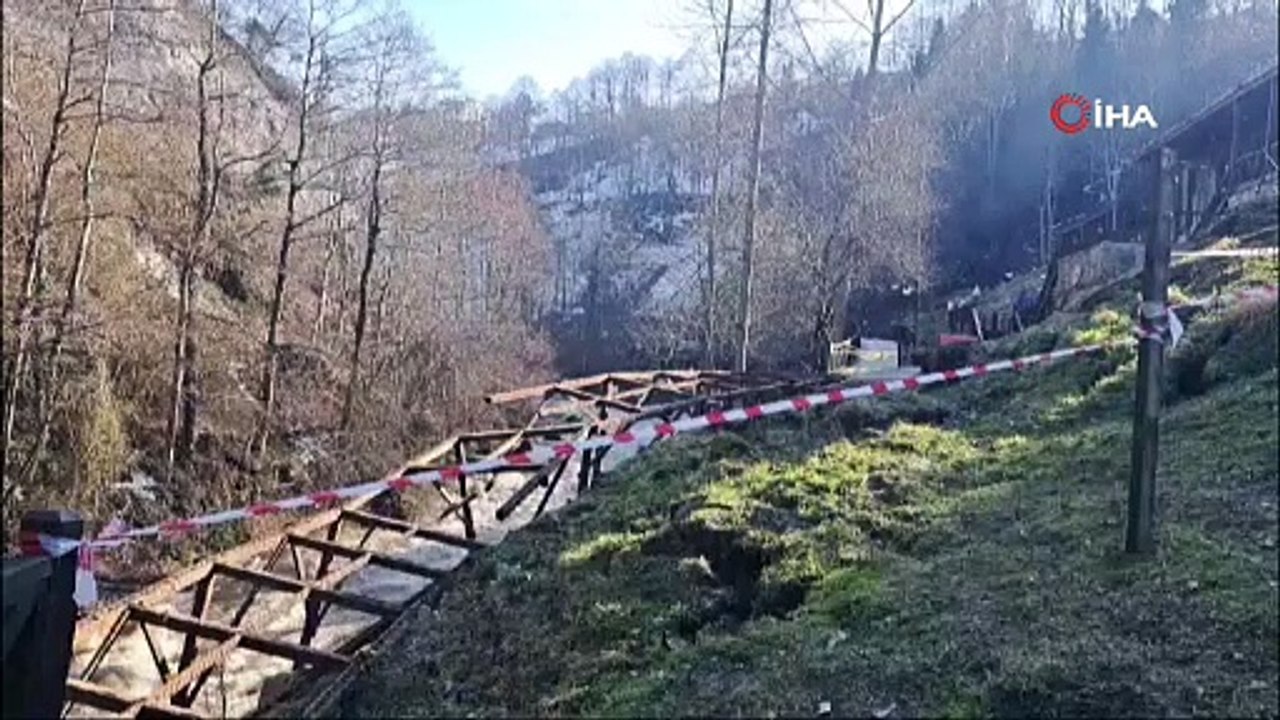 Türkiye’de eşi benzeri olmayan yürüyüş yolunda heyelan