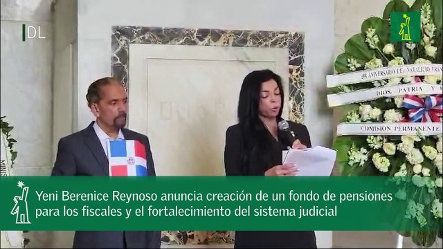 Yeni Berenice Reynoso anuncia creación de un fondo de pensiones para los fiscales y el fortalecimiento del sistema judicial