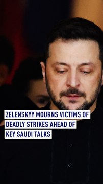 Zelenskyy mourns victims of deadly strikes ahead of key Saudi talks