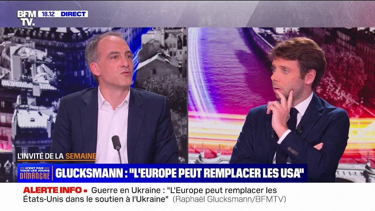 Guerre en Ukraine: "C'est sauver l'Europe qui est en jeu", déclare Raphaël Glucksmann (Place publique)