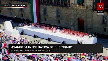 Con banderas de Batman, muestran apoyo a Harfuch en asamblea informativa de Sheinbaum