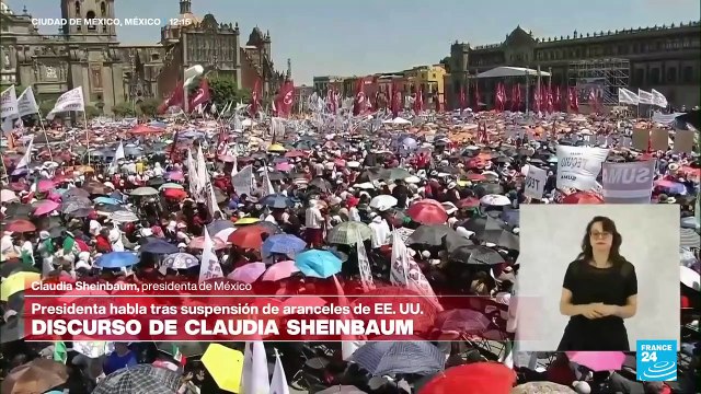 Claudia Sheinbaum habla tras la suspensión de aranceles de EE. UU. a México