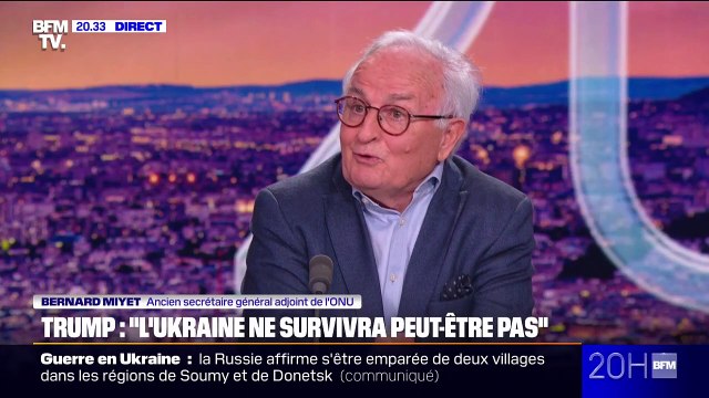 Bernard Miyet: Donald Trump met Zelensky en position de devoir accepter ce qui a déjà été, en partie, pré-établi