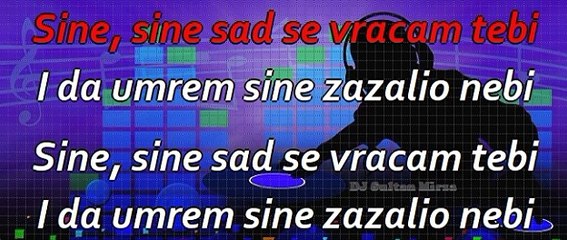 Sine,sine - Kemal Malovčić (uživo karaoke)