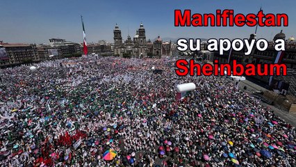 Miles expresan su apoyo a Claudia Sheinbaum en el Zócalo