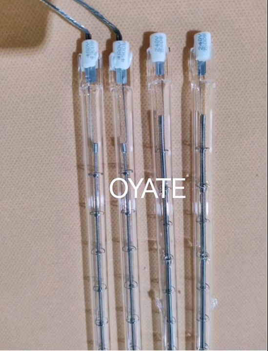 Short Wave Quartz Infrared Heating Lamps 600mm 400v 2500w Halogen Heat Lamps for Blowing Machines