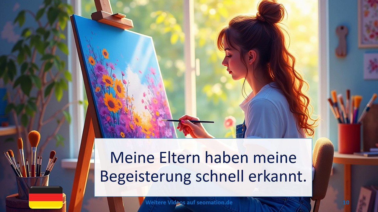 ✅Malen ist mein Hobby.✅ Ich lerne Deutsch mit Geschichten