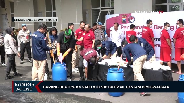 Barang Bukti 26 Kg Sabu dan 10.300 Butir Pil Ekstasi Dimusnahkan