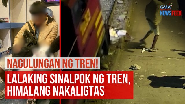NAGULUNGAN NG TREN! Lalaking sinalpok ng tren, himalang nakaligtas | GMA Integrated Newsfeed