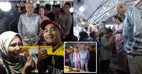 Anggun Berbusana 'Pink', Tuanku Zara Di Sisi Sultan Nazrin Lawat Bazar Ramadan!