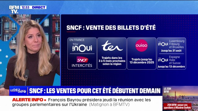 SNCF: les ventes de billets de train pour cet été débutent ce mercredi 12 mars à 6h