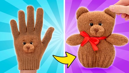 Un gant d'amour ! 🧤❤️🧸 Tutoriel DIY simple pour fabriquer un ours en peluche