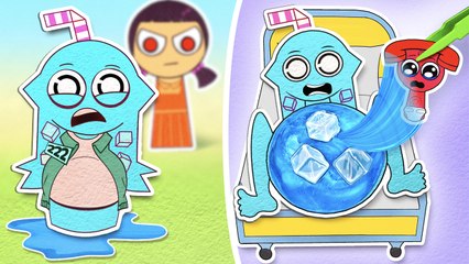 Aqua Is Pregnant 🚨 Sprunki In Squid Game 🦑 *Paper Adventures*