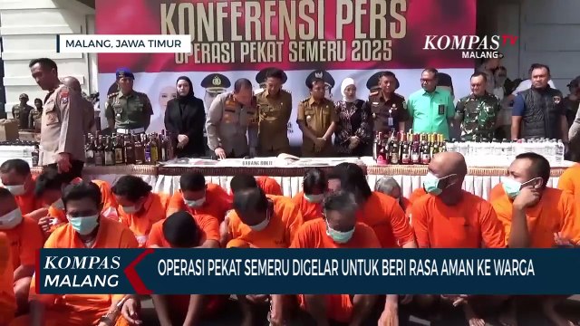 Operasi Pekat Semeru Kota Malang, Polisi Tangkap 51 Tersangka
