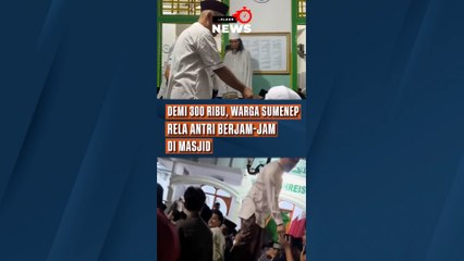 Demi 300 Ribu, Warga Sumenep Rela Antri Berjam-jam di Masjid