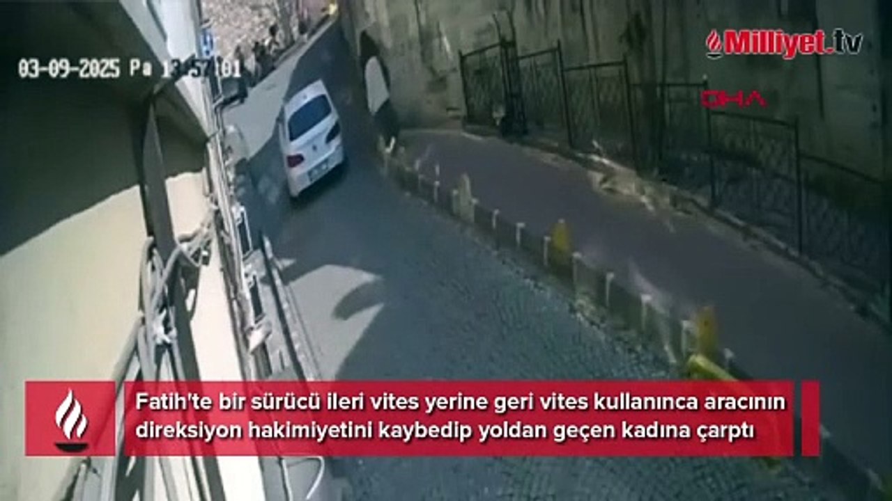 İleri yerine geri vites yaptı; yoldan geçen kadına çarptı